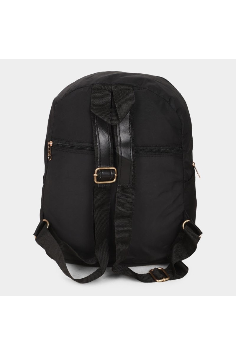 Brink Women's Black Polyurethane Backpack - (M533)