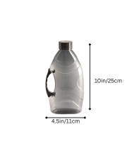 Set of 2 Black Plastic Water Bottles with Handle, Reusable Leakproof Drinking Bottles, Clear BPA-Free Storage Bottles for Home, Kitchen & Outdoor Use Set of 2 Black Plastic Water Bottles with Handle, Reusable Leakproof Drinking Bottles, Clear BPA-Free Storage Bottles for Home, Kitchen & Outdoor Use