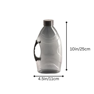 Set of 2 Black Plastic Water Bottles with Handle, Reusable Leakproof Drinking Bottles, Clear BPA-Free Storage Bottles for Home, Kitchen & Outdoor Use Set of 2 Black Plastic Water Bottles with Handle, Reusable Leakproof Drinking Bottles, Clear BPA-Free Storage Bottles for Home, Kitchen & Outdoor Use