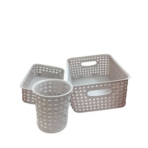 Light purple Plastic Storage Basket, Durable Storage Container, Organizer Basket, Home Storage, Plastic Basket for Closet, Bathroom, Kitchen, Office combo (set of 3) (Light purple) Light purple Plastic Storage Basket, Durable Storage Container, Organizer Basket, Home Storage, Plastic Basket for Closet, Bathroom, Kitchen, Office combo (set of 3) (Light purple)