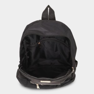 Brink Women's Black Polyurethane Backpack - (M533) Brink Women's Black Polyurethane Backpack - (M533)