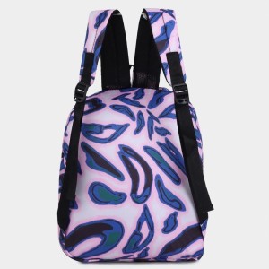 Brink Women's White/Blue Polyurethane Backpack - (M563) Brink Women's White/Blue Polyurethane Backpack - (M563)