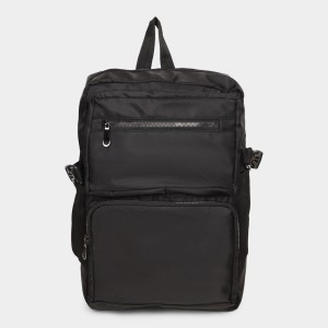 Brink Women's Black Polyurethane Backpack - (M565) Brink Women's Black Polyurethane Backpack - (M565)