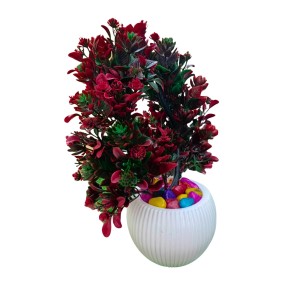 HI TECH Sales Artificial Bonsai Plant with Decorative Pot – Tree with Red & Green Leaves | Home & Office Decor, Tabletop Indoor Plant HI TECH Sales Artificial Bonsai Plant with Decorative Pot – Tree with Red & Green Leaves | Home & Office Decor, Tabletop Indoor Plant