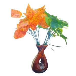 Ceramic Double Face Flower Vase for Living Room, Bedroom & Dining Table | Decorative Glossy Finish Vase for Home Decor & Gifting (Brown Finish) Ceramic Double Face Flower Vase for Living Room, Bedroom & Dining Table | Decorative Glossy Finish Vase for Home Decor & Gifting (Brown Finish)
