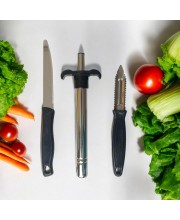 3-in-1 Kitchen Utility Set – S.S Peeler, Gas Lighter, and Veg Knife – Must-Have Tools for Every Kitchen 3-in-1 Kitchen Utility Set – S.S Peeler, Gas Lighter, and Veg Knife – Must-Have Tools for Every Kitchen