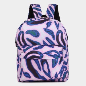 Brink Women's White/Blue Polyurethane Backpack - (M563) Brink Women's White/Blue Polyurethane Backpack - (M563)