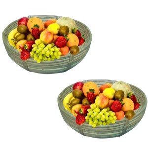 Round Bamboo Basket – Natural Woven Serving & Storage Basket for Fruit, Bread & Home Décor (set of 2) Round Bamboo Basket – Natural Woven Serving & Storage Basket for Fruit, Bread & Home Décor (set of 2)