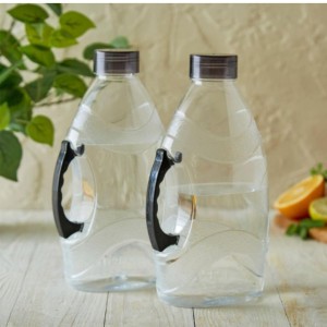 Set of 2 Black Plastic Water Bottles with Handle, Reusable Leakproof Drinking Bottles, Clear BPA-Free Storage Bottles for Home, Kitchen & Outdoor Use Set of 2 Black Plastic Water Bottles with Handle, Reusable Leakproof Drinking Bottles, Clear BPA-Free Storage Bottles for Home, Kitchen & Outdoor Use
