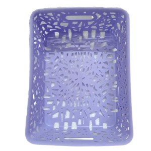 Plastic Storage Baskets Set of 3 – Decorative Organizer Bins with Cutout Design for Home, Office, Bathroom, or Kitchen – Durable & Lightweight – Purple Plastic Storage Baskets Set of 3 – Decorative Organizer Bins with Cutout Design for Home, Office, Bathroom, or Kitchen – Durable & Lightweight – Purple