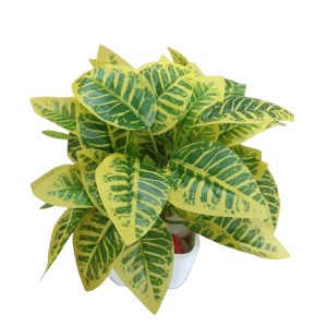 Artificial Leaf Plant with Pot Realistic Faux Greenery Indoor Decoration Home Office Tabletop Decor Artificial Leaf Plant with Pot Realistic Faux Greenery Indoor Decoration Home Office Tabletop Decor