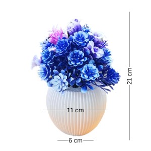 HiTechMart Artificial Flower Arrangement in Vase – Lifelike Blue & Purple Faux Bouquet for Home Décor, Office, Living Room, Table Centerpiece, and Gift – Elegant & Maintenance-Free HiTechMart Artificial Flower Arrangement in Vase – Lifelike Blue & Purple Faux Bouquet for Home Décor, Office, Living Room, Table Centerpiece, and Gift – Elegant & Maintenance-Free