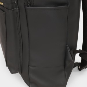Brink Women's Black Polyurethane Backpack - (M676) Brink Women's Black Polyurethane Backpack - (M676)