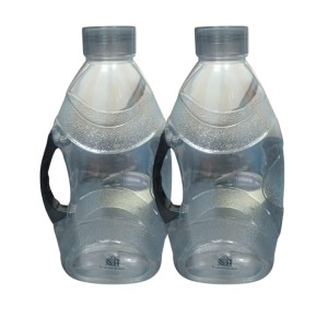 Set of 2 Black Plastic Water Bottles with Handle, Reusable Leakproof Drinking Bottles, Clear BPA-Free Storage Bottles for Home, Kitchen & Outdoor Use Set of 2 Black Plastic Water Bottles with Handle, Reusable Leakproof Drinking Bottles, Clear BPA-Free Storage Bottles for Home, Kitchen & Outdoor Use