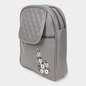 Brink Women's Grey Polyurethane Backpack - (M595) Brink Women's Grey Polyurethane Backpack - (M595)
