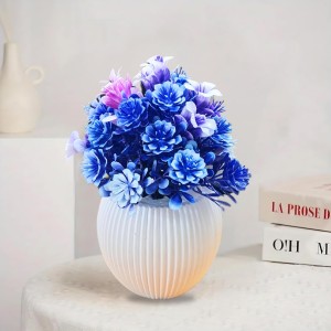 HiTechMart Artificial Flower Arrangement in Vase – Lifelike Blue & Purple Faux Bouquet for Home Décor, Office, Living Room, Table Centerpiece, and Gift – Elegant & Maintenance-Free HiTechMart Artificial Flower Arrangement in Vase – Lifelike Blue & Purple Faux Bouquet for Home Décor, Office, Living Room, Table Centerpiece, and Gift – Elegant & Maintenance-Free