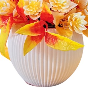 HiTechMart Artificial Flower Arrangement with Vase – Lifelike Orange & Yellow Faux Bouquet for Home Décor, Office, Living Room, Table Centerpiece, and Gift – Elegant & Maintenance-Free HiTechMart Artificial Flower Arrangement with Vase – Lifelike Orange & Yellow Faux Bouquet for Home Décor, Office, Living Room, Table Centerpiece, and Gift – Elegant & Maintenance-Free