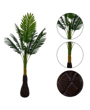 Hi Tech Sales Artificial Palm Tree Plants Standable | 10 Green Leaves, Big Ornamental Plant for Interior Decor/Home Decor/Office Decor | 43.5 inch Tall Natural Looking Tree Feel Real, Super Quality