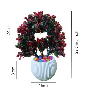 HI TECH Sales Artificial Bonsai Plant with Decorative Pot – Tree with Red & Green Leaves | Home & Office Decor, Tabletop Indoor Plant HI TECH Sales Artificial Bonsai Plant with Decorative Pot – Tree with Red & Green Leaves | Home & Office Decor, Tabletop Indoor Plant
