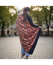 Women’s Traditional Shawl | Soft & Warm Winter Wrap Stole | Elegant Ethnic Design for Casual | Fashion Shawl for Women (Black)