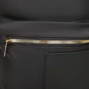 Brink Women's Black Polyurethane Backpack - (M676) Brink Women's Black Polyurethane Backpack - (M676)