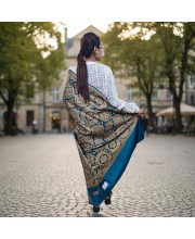 Women’s Traditional Shawl | Soft & Warm Winter Wrap Stole | Elegant Ethnic Design for Casual | Fashion Shawl for Women (Green)