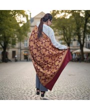 Women’s Traditional Shawl | Soft & Warm Winter Wrap Stole | Elegant Ethnic Design for Casual | Fashion Shawl for Women (Maroon)