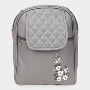 Brink Women's Grey Polyurethane Backpack - (M595) Brink Women's Grey Polyurethane Backpack - (M595)