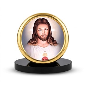 Car Desk/Table Top Lord Jesus Metal Golden Photo Stand 2x2 Inches, Compact & Stylish Spiritual Display for Car, Home & Office (Pack of 1) (F18794) Car Desk/Table Top Lord Jesus Metal Golden Photo Stand 2x2 Inches, Compact & Stylish Spiritual Display for Car, Home & Office (Pack of 1) (F18794)