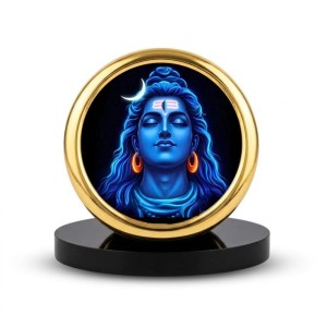 Car Desk/Table Top Lord Shiva Metal Golden Photo Stand 2x2 Inches, Compact & Stylish Spiritual Display for Car, Home & Office (Pack of 1) (F18501) Car Desk/Table Top Lord Shiva Metal Golden Photo Stand 2x2 Inches, Compact & Stylish Spiritual Display for Car, Home & Office (Pack of 1) (F18501)