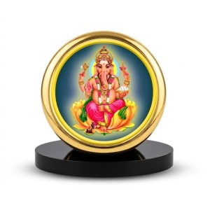 Car Desk/Table Top Lord Ganesha Metal Golden Photo Stand 2x2 Inches, Compact & Stylish Spiritual Display for Car, Home & Office (Pack of 1) (F18506) Car Desk/Table Top Lord Ganesha Metal Golden Photo Stand 2x2 Inches, Compact & Stylish Spiritual Display for Car, Home & Office (Pack of 1) (F18506)