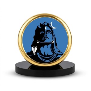 Car Desk/Table Top Lord Shiva Metal Golden Photo Stand 2x2 Inches, Compact & Stylish Spiritual Display for Car, Home & Office (Pack of 1) (F18524) Car Desk/Table Top Lord Shiva Metal Golden Photo Stand 2x2 Inches, Compact & Stylish Spiritual Display for Car, Home & Office (Pack of 1) (F18524)