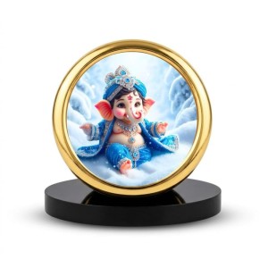 Car Desk/Table Top Lord Ganesha Metal Golden Photo Stand 2x2 Inches, Compact & Stylish Spiritual Display for Car, Home & Office (Pack of 1) (F18615) Car Desk/Table Top Lord Ganesha Metal Golden Photo Stand 2x2 Inches, Compact & Stylish Spiritual Display for Car, Home & Office (Pack of 1) (F18615)