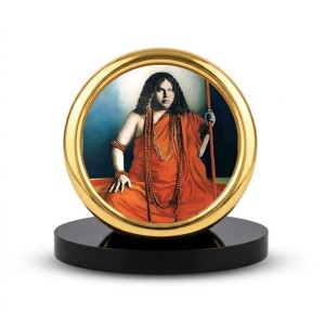 Car Desk/Table Top Acharya Srimat Swami Pranabanandaji Maharaj Metal Golden Photo Stand 2x2 Inches, Compact & Stylish Spiritual Display for Car, Home & Office (Pack of 1) (F18522) Car Desk/Table Top Acharya Srimat Swami Pranabanandaji Maharaj Metal Golden Photo Stand 2x2 Inches, Compact & Stylish Spiritual Display for Car, Home & Office (Pack of 1) (F18522)