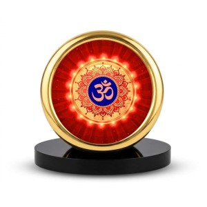 Car Desk/Table Top Om Symbol Metal Golden Photo Stand 2x2 Inches, Compact & Stylish Spiritual Display for Car, Home & Office (Pack of 1) (F18673) Car Desk/Table Top Om Symbol Metal Golden Photo Stand 2x2 Inches, Compact & Stylish Spiritual Display for Car, Home & Office (Pack of 1) (F18673)