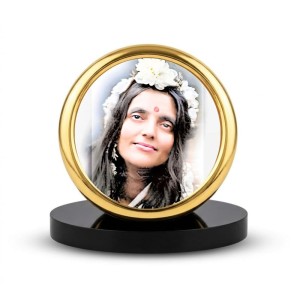Car Desk/Table Top Anandamayi Maa Metal Golden Photo Stand 2x2 Inches, Compact & Stylish Spiritual Display for Car, Home & Office (Pack of 1) (F18545) Car Desk/Table Top Anandamayi Maa Metal Golden Photo Stand 2x2 Inches, Compact & Stylish Spiritual Display for Car, Home & Office (Pack of 1) (F18545)