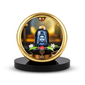 Car Desk/Table Top Lord Shiva Metal Golden Photo Stand 2x2 Inches, Compact & Stylish Spiritual Display for Car, Home & Office (Pack of 1) (F18661) Car Desk/Table Top Lord Shiva Metal Golden Photo Stand 2x2 Inches, Compact & Stylish Spiritual Display for Car, Home & Office (Pack of 1) (F18661)
