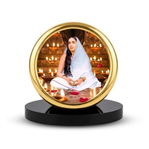 Car Desk/Table Top Sarada Ma Metal Golden Photo Stand 2x2 Inches, Compact & Stylish Spiritual Display for Car, Home & Office (Pack of 1) (F18693) Car Desk/Table Top Sarada Ma Metal Golden Photo Stand 2x2 Inches, Compact & Stylish Spiritual Display for Car, Home & Office (Pack of 1) (F18693)