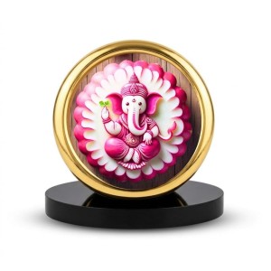 Car Desk/Table Top Lord Ganesha Metal Golden Photo Stand 2x2 Inches, Compact & Stylish Spiritual Display for Car, Home & Office (Pack of 1) (F18867) Car Desk/Table Top Lord Ganesha Metal Golden Photo Stand 2x2 Inches, Compact & Stylish Spiritual Display for Car, Home & Office (Pack of 1) (F18867)