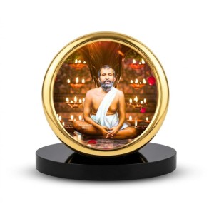 Car Desk/Table Top Ramakrishna Paramahamsa Metal Golden Photo Stand 2x2 Inches, Compact & Stylish Spiritual Display for Car, Home & Office (Pack of 1) (F18694) Car Desk/Table Top Ramakrishna Paramahamsa Metal Golden Photo Stand 2x2 Inches, Compact & Stylish Spiritual Display for Car, Home & Office (Pack of 1) (F18694)