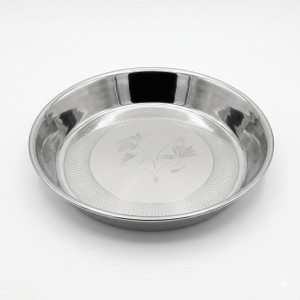 Stainless Steel Rice Plate/Dinner Plate for Kitchen & Dining | Round Deep Thali Plate with Floral Design | Rust Resistant Food Grade Steel Serving Plate for Home, Hotel & Restaurant Use Stainless Steel Rice Plate/Dinner Plate for Kitchen & Dining | Round Deep Thali Plate with Floral Design | Rust Resistant Food Grade Steel Serving Plate for Home, Hotel & Restaurant Use