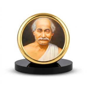 Car Desk/Table Top Lahiri Mahasaya Metal Golden Photo Stand 2x2 Inches, Compact & Stylish Spiritual Display for Car, Home & Office (Pack of 1) (F18558) Car Desk/Table Top Lahiri Mahasaya Metal Golden Photo Stand 2x2 Inches, Compact & Stylish Spiritual Display for Car, Home & Office (Pack of 1) (F18558)