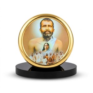 Car Desk/Table Top Ramakrishna Paramahamsa and Sarada Maa Metal Golden Photo Stand 2x2 Inches, Compact & Stylish Spiritual Display for Car, Home & Office (Pack of 1) (F18689) Car Desk/Table Top Ramakrishna Paramahamsa and Sarada Maa Metal Golden Photo Stand 2x2 Inches, Compact & Stylish Spiritual Display for Car, Home & Office (Pack of 1) (F18689)