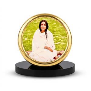 Car Desk/Table Top Anandamayi Metal Golden Photo Stand 2x2 Inches, Compact & Stylish Spiritual Display for Car, Home & Office (Pack of 1) (F18465) Car Desk/Table Top Anandamayi Metal Golden Photo Stand 2x2 Inches, Compact & Stylish Spiritual Display for Car, Home & Office (Pack of 1) (F18465)
