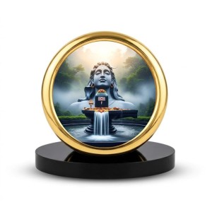 Car Desk/Table Top Lord Shiva Metal Golden Photo Stand 2x2 Inches, Compact & Stylish Spiritual Display for Car, Home & Office (Pack of 1) (F18651) Car Desk/Table Top Lord Shiva Metal Golden Photo Stand 2x2 Inches, Compact & Stylish Spiritual Display for Car, Home & Office (Pack of 1) (F18651)