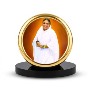 Car Desk/Table Top MATA Amritanandamayi Metal Golden Photo Stand 2x2 Inches, Compact & Stylish Spiritual Display for Car, Home & Office (Pack of 1) (F18542) Car Desk/Table Top MATA Amritanandamayi Metal Golden Photo Stand 2x2 Inches, Compact & Stylish Spiritual Display for Car, Home & Office (Pack of 1) (F18542)