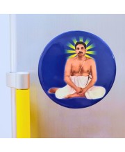 Devotional Saint Guru Round Fridge Magnet Set | Religious Refrigerator Magnets for Home, Office & Temple Decor Set (6 Pieces)