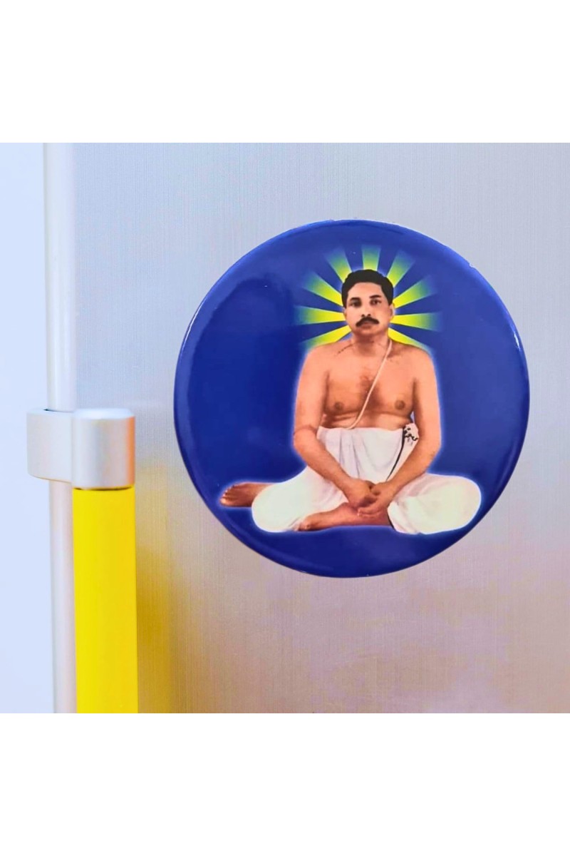 Devotional Saint Guru Round Fridge Magnet Set | Religious Refrigerator Magnets for Home, Office & Temple Decor Set (6 Pieces)