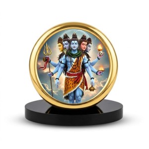 Car Desk/Table Top Lord Shiva Metal Golden Photo Stand 2x2 Inches, Compact & Stylish Spiritual Display for Car, Home & Office (Pack of 1) (F18912) Car Desk/Table Top Lord Shiva Metal Golden Photo Stand 2x2 Inches, Compact & Stylish Spiritual Display for Car, Home & Office (Pack of 1) (F18912)