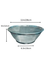 Stainless Steel Colander Strainer Bowl for Kitchen | Fine Mesh Multipurpose Washing for Rice, Pasta, Fruits & Vegetables | Rust Resistant Food Strainer Bowl Stainless Steel Colander Strainer Bowl for Kitchen | Fine Mesh Multipurpose Washing for Rice, Pasta, Fruits & Vegetables | Rust Resistant Food Strainer Bowl